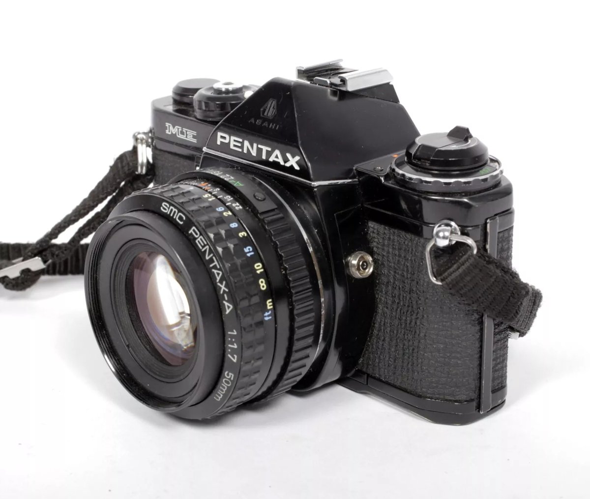 フィルムカメラ PENTAX ME 50mm F1.7 Pentax ME black 35mm SLR Film Camera with 50mm F1.7 SMC lens #0468